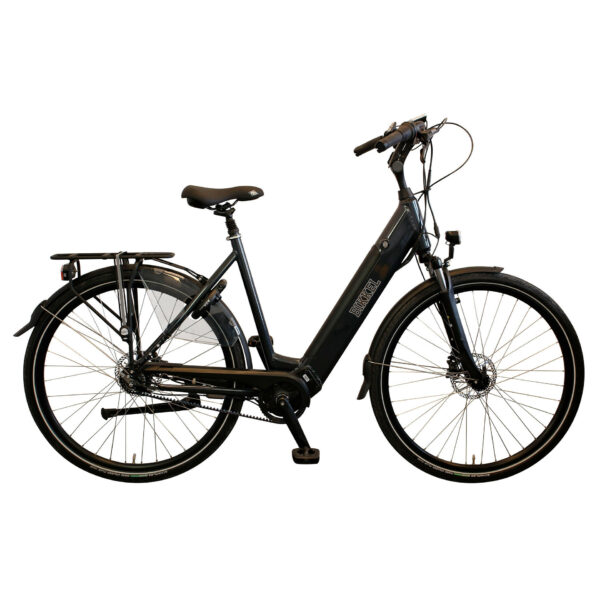 leistungsstarke e-Bikes / Pedelecs & Zubehör zu fairen Preisen - 85Nm Mittelmotor hydraulische Scheibenbremsen 603Wh InTubeAkku Vollausstattung Bikkel iBee Tuba disk gates night grey V7 603Wh