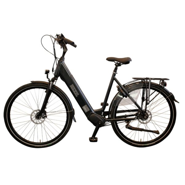 leistungsstarke e-Bikes / Pedelecs & Zubehör zu fairen Preisen - 85Nm Mittelmotor hydraulische Scheibenbremsen 603Wh InTubeAkku Vollausstattung Bikkel iBee Tuba disk gates night grey D49 V7 603Wh