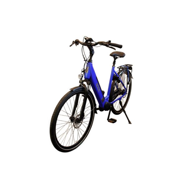 leistungsstarke e-Bikes / Pedelecs & Zubehör zu fairen Preisen - 85Nm Mittelmotor hydraulische Scheibenbremsen 603Wh InTubeAkku Vollausstattung Bikkel iBee Tuba disk gates indigo blue D49 V7 603Wh
