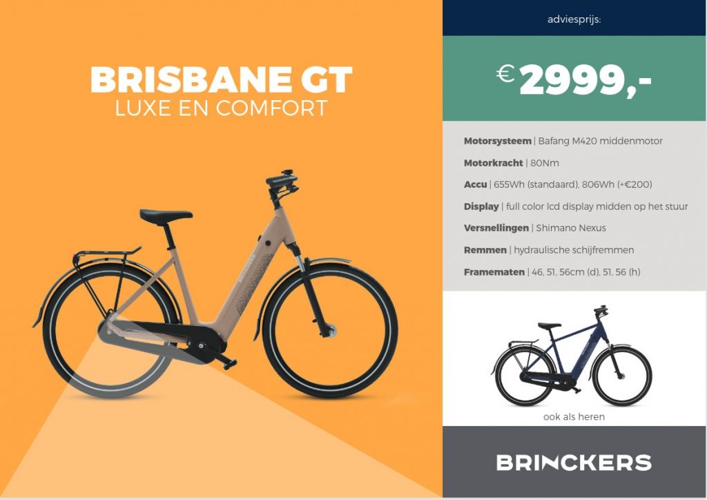leistungsstarke e-Bikes / Pedelecs & Zubehör zu fairen Preisen - Am Samstag den 17.07.2021 ist Outletday. Wir veranstalten einen Sonderverkauf von E-Bikes/Pedelecs der Firma New Brinckers aus Amsterdam. An diesem Tag haben Sie die Möglichkeit aktuelle e-Fahrräder zu extrem günstigen Preisen bei uns zu erwerben, von denen viele direkt zum Mitnehmen bereit stehen. New Brinckers Brisbane GT