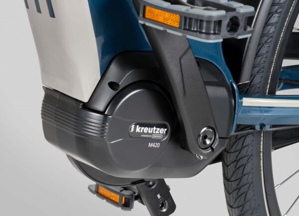 leistungsstarke e-Bikes / Pedelecs & Zubehör zu fairen Preisen - M420 Kreutzer Middrive (80Nm) 655Wh - 882Wh InTubeAkku Magura MT2 Scheibenbremsen Riemen- oder Kettenantrieb Muon Invite