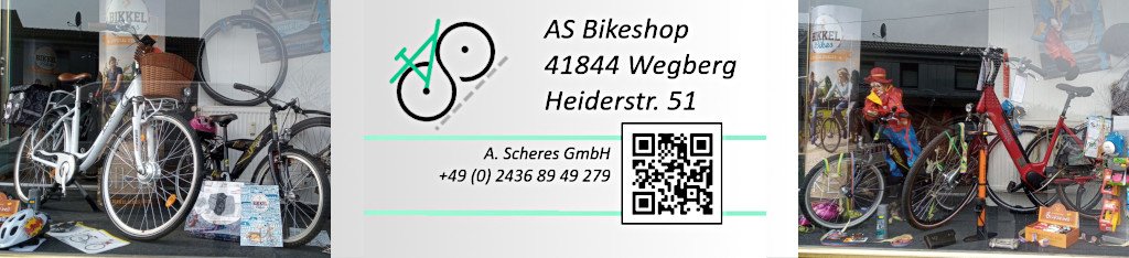 leistungsstarke e-Bikes / Pedelecs & Zubehör zu fairen Preisen - Unser neuer Fahrradladen in Wassenberg ist bestimmt immer einen Besuch wert. E-Bikes vom AS Bikeshop - Ihr Fahrradladen in Wassenberg