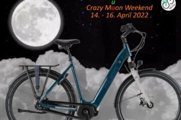 leistungsstarke e-Bikes / Pedelecs & Zubehör zu fairen Preisen - "Mond" - im englischen "Moon". Was passt da besser bei Vollmond, als im Wort "Moon" das erste "o" gegen ein "u" zu ersetzen? Und Schwupp-di-Wupp haben wir während unserer Öffnungszeiten am Donnerstag und Samstag das "1. Crazy Muon Weekend". Crazy Muon Weekend