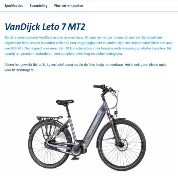 ANWB EBike Test 2022 Bikkel und van Dijck hervorragend