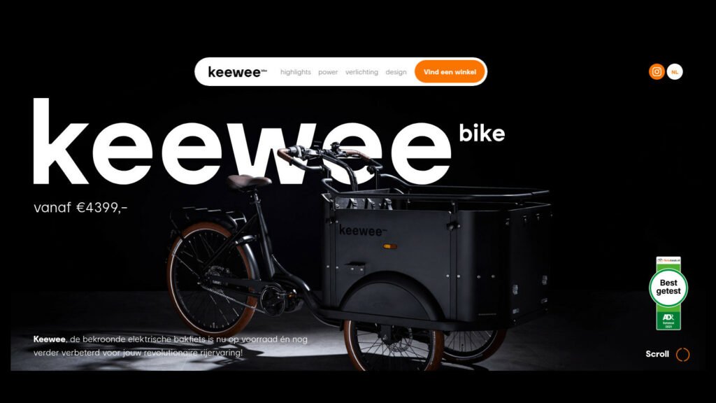 Screenshoot Website Keewee