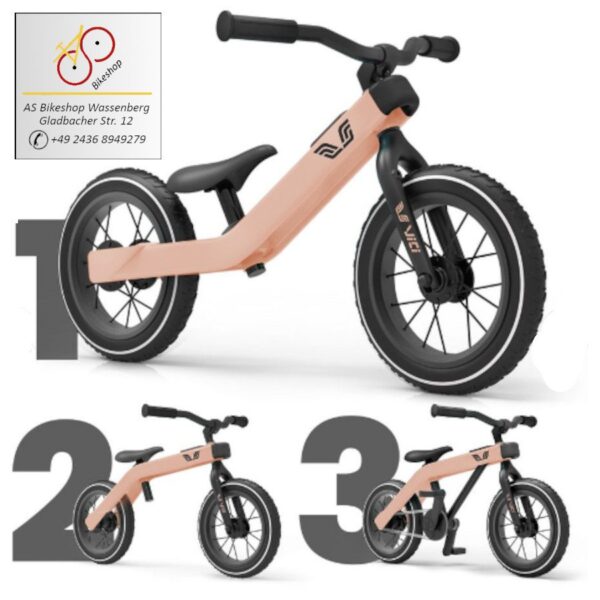 leistungsstarke e-Bikes / Pedelecs & Zubehör zu fairen Preisen - Laufrad und Kinderfahrrad in einem für Kinder von 1.5 bis 5 Jahre VICI 3in1 Kinderfahrrad – Bild 5