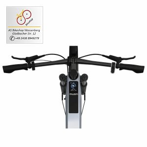 leistungsstarke e-Bikes / Pedelecs & Zubehör zu fairen Preisen - Die Black Week steht vor der Tür, und das bedeutet, dass es wieder Zeit ist für unglaubliche Angebote, die Sie nicht verpassen sollten! In diesem Jahr haben wir uns besonders ins Zeug gelegt, um Ihnen die besten Pedelecs und E-Bikes zu absolut besten Preisen anzubieten. Ob Sie auf der Suche nach einem neuen Fahrrad für Ihre täglichen Fahrten sind oder einfach nur Spaß an der Fortbewegung in der Natur haben möchten, bei uns finden Sie genau das richtige Modell. Muon Elon Ansicht Lenke und im Oberrohr verbautes Display