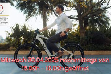leistungsstarke e-Bikes / Pedelecs & Zubehör zu fairen Preisen - 15.00h - 18.00h geöffnet. Probefahrten bei bestem Wetter 🌞😎🚴🏻♀️ Mittwoch 30. April 2025 geöffnet