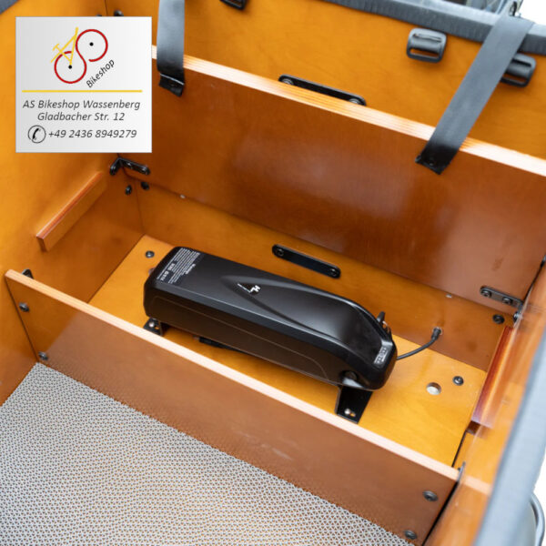 leistungsstarke e-Bikes / Pedelecs & Zubehör zu fairen Preisen - 120 Nm Mittelmotor 643 Wh Akku Hundeklappe Blinker Regenverdeck hydraulische Scheibenbremsen Caboo Cargo Family S